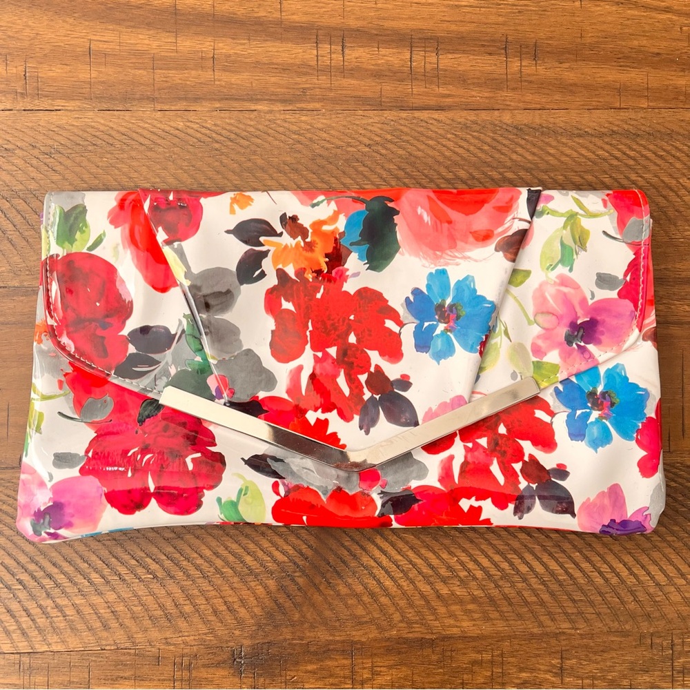 Gunne Sax by Jessica McClintock Vintage Floral Clutch convert chain strap NWT